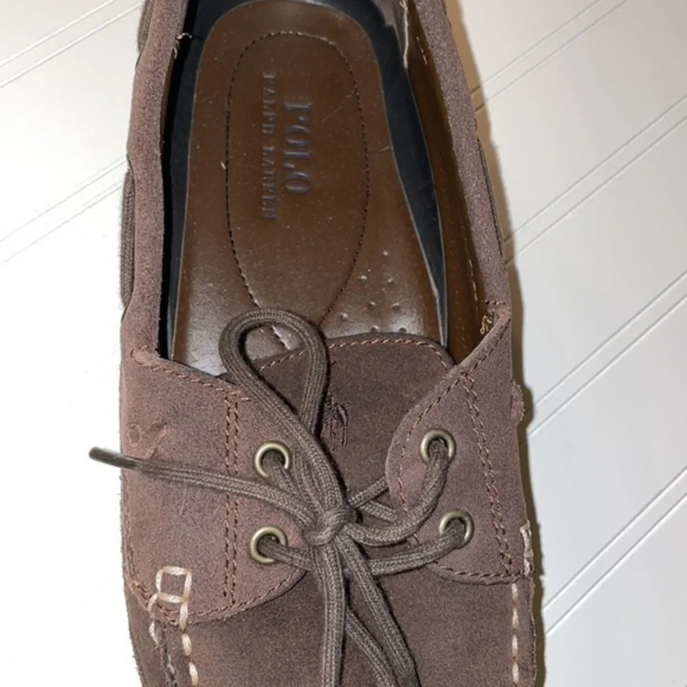 Ralph Lauren shoe Mens Brown Leather Polo Boat Shoe Size 13D